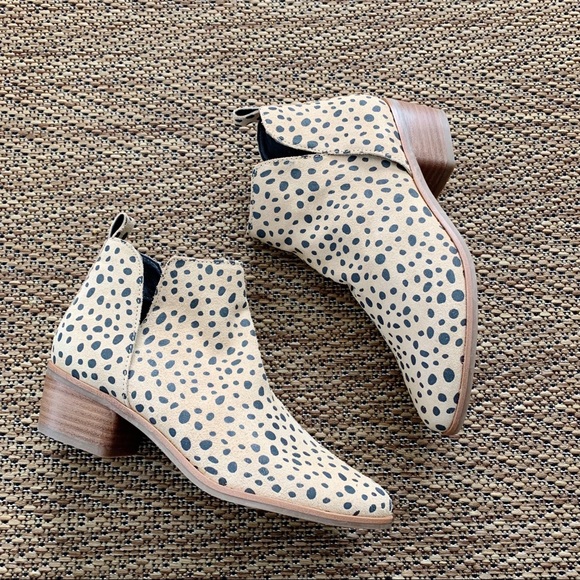 Dolce Vita Leopard Leather Ankle Boots Kaidie - Picture 2 of 11